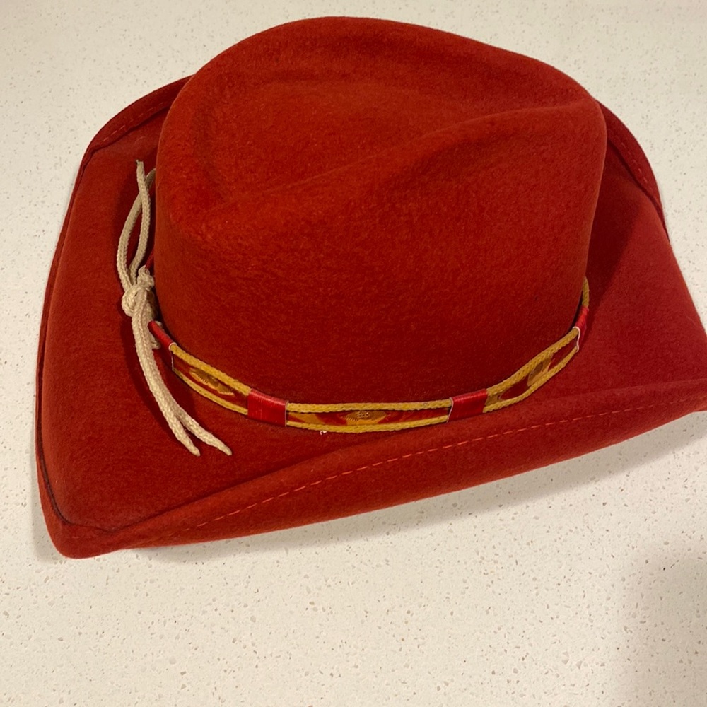 Red Felt Cowboy Hat